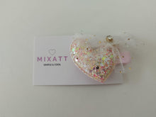 Carregar imagem no visualizador da galeria, Hair Clip Coração Glitter com Tule