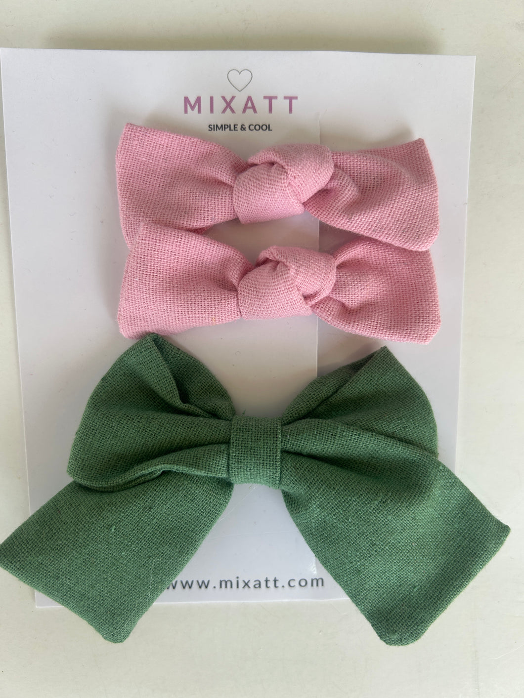 KIT NOZINHO ROSA E CARINHO VERDE