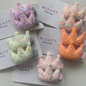 Hair Clip Coroa Glitter