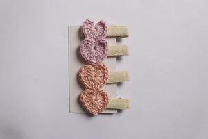 DUPLA CROCHE LILAS E ROSE