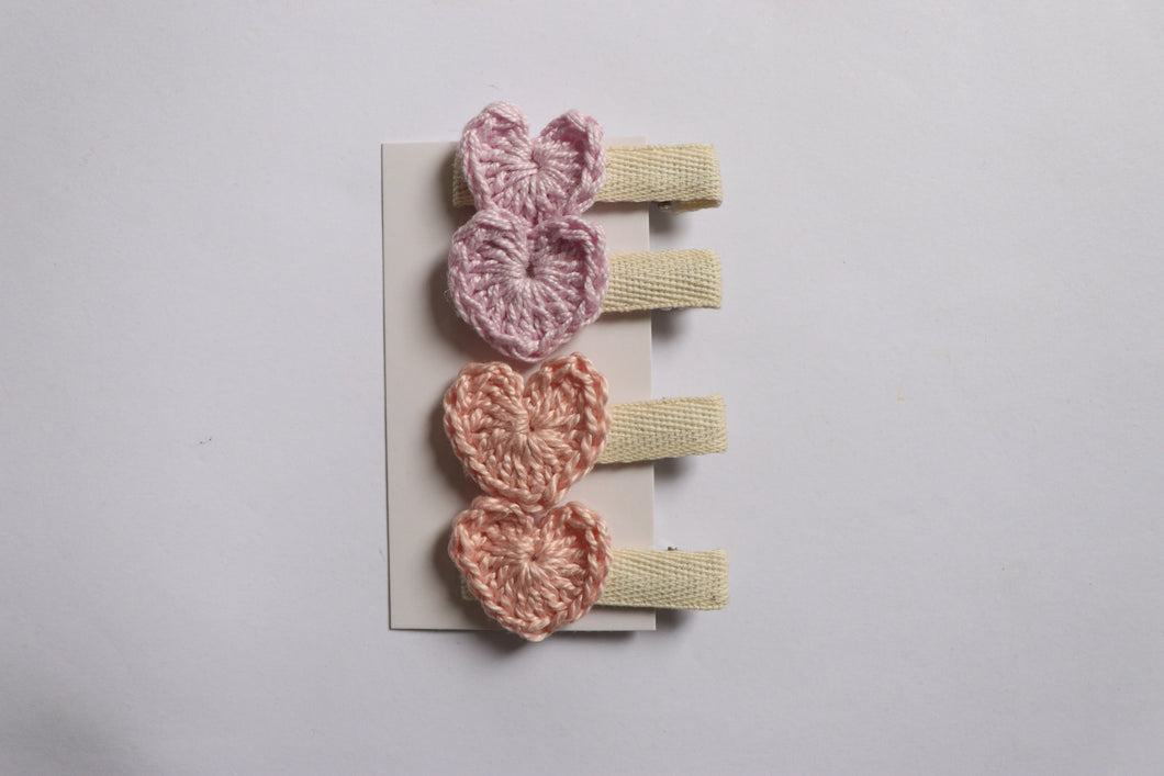 DUPLA CROCHE LILAS E ROSE