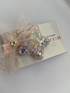Estrela Glitter com Tule