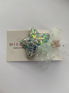 Estrela Glitter com Tule