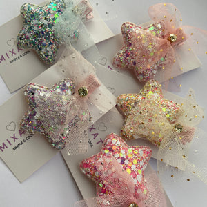 Estrela Glitter com Tule