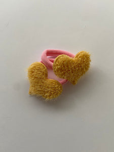 Dupla Elástico Pompom Coração