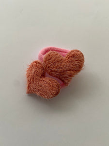 Dupla Elástico Pompom Coração