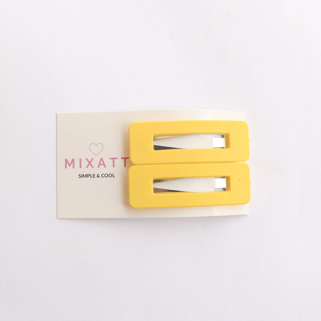 Dupla Hair Clip Minimal Retangular Vazado