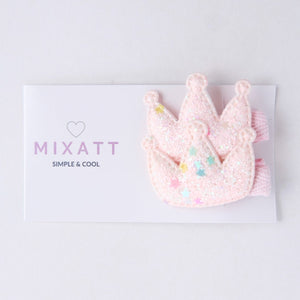 Hair Clip Coroa Glitter